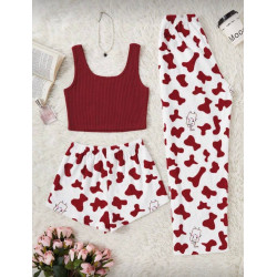 بيجامة ساخنة من ثلاث قطع