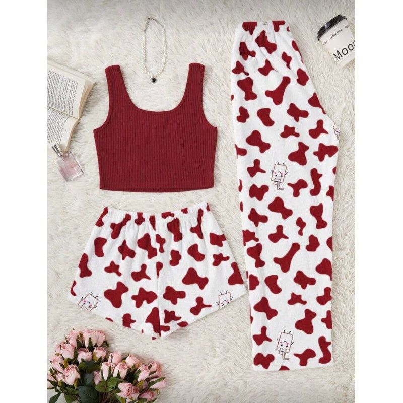 بيجامة ساخنة من ثلاث قطع