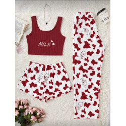 بيجامة ساخنة من ثلاث قطع