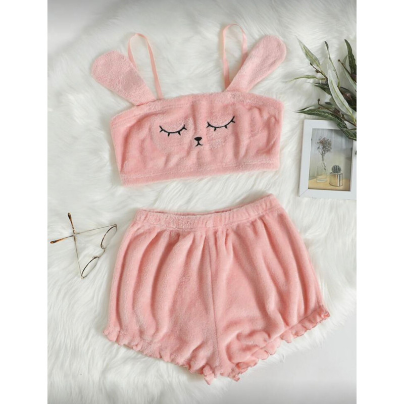 بيجامة ساخنة وردية